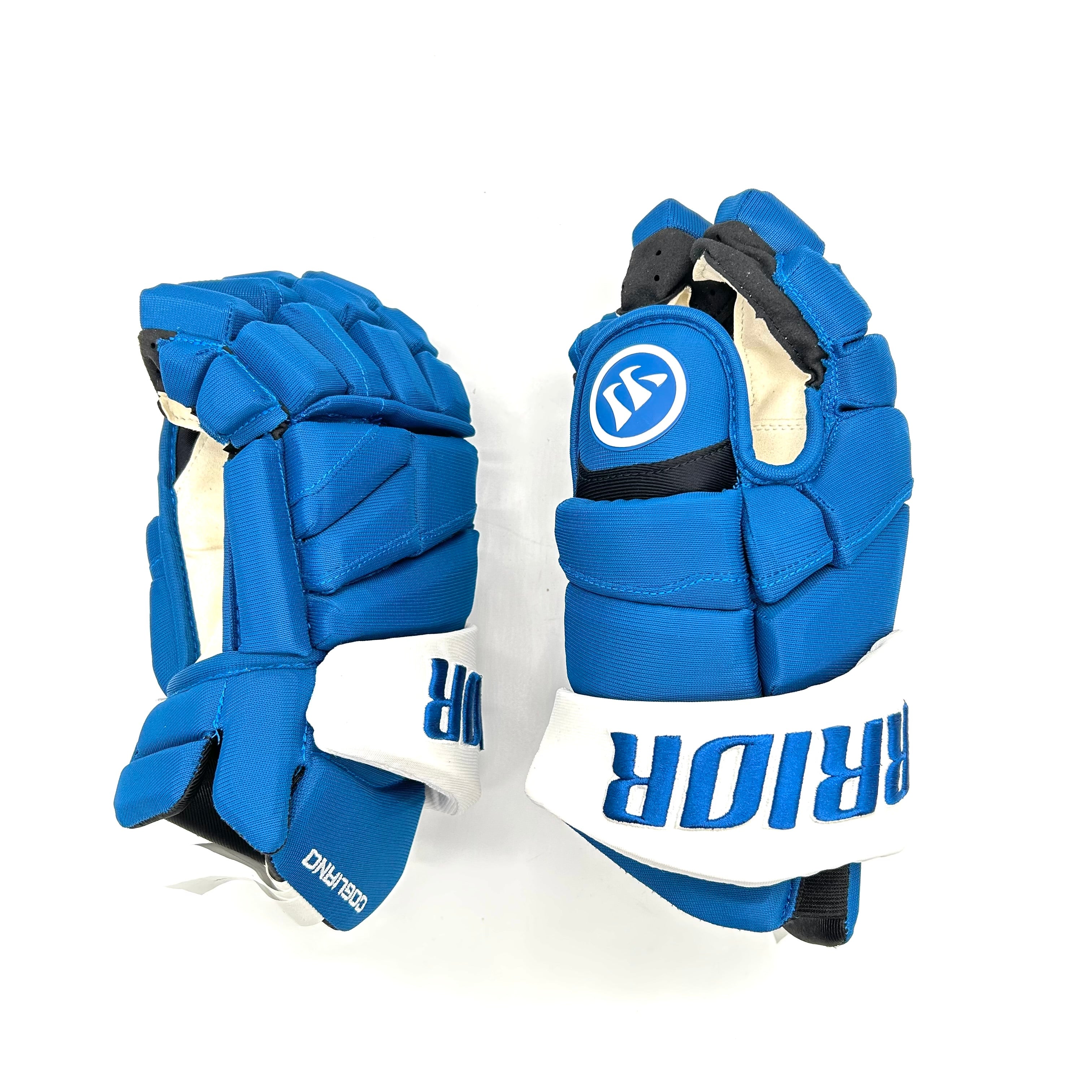 Warrior Alpha LX Pro – Gant NHL Pro Stock – Andrew Cogliano (Bleu/Blanc)